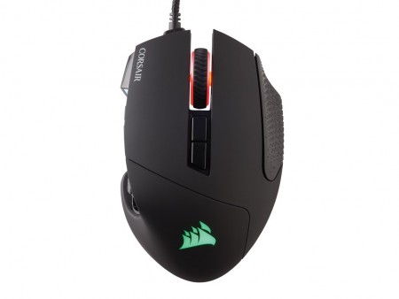 可動式12サイドボタン装備のMOBA・MMO向けゲーミングマウスに新色。CORSAIR「SCIMITAR RGB Black」が今月発売