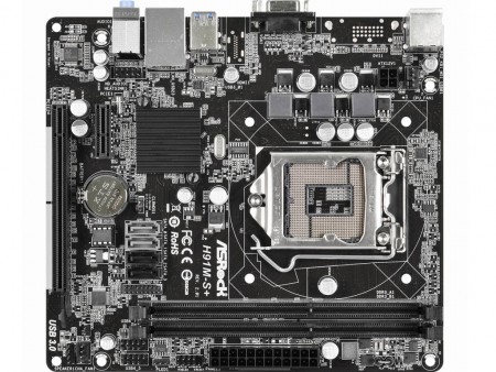 Mini-ITXケースに搭載できるIntel H81搭載MicroATXマザーボード、ASRock「H91M-S+」