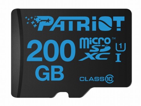 Patriot、読込90MB/sec、書込45MB/secの200GB microSDXCカード2モデル発表