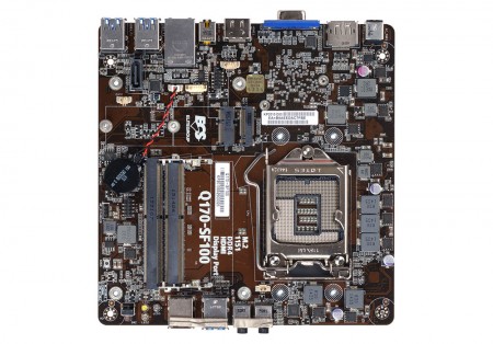 ビジネス向けチップIntel Q170搭載のMini-ITXマザーボード、ECS「Q170-SF100」