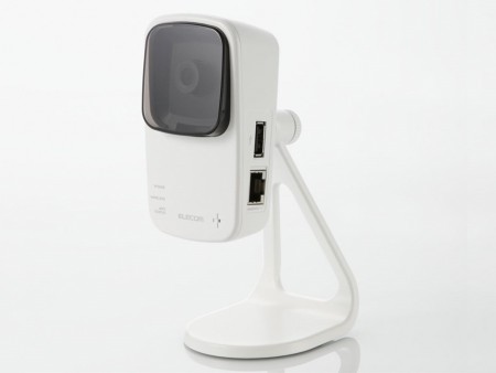 エレコム、スマホからモニタリングできる無線LAN対応のネットワークカメラ「NCC-EWF100RMWH」など2製品
