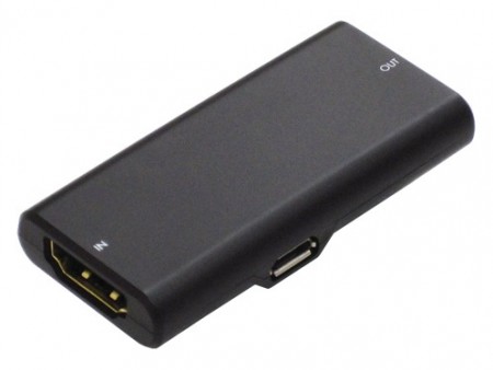 最大延長40m。IC内蔵HDMI中継アダプタ、アイネックス「ADV-206」