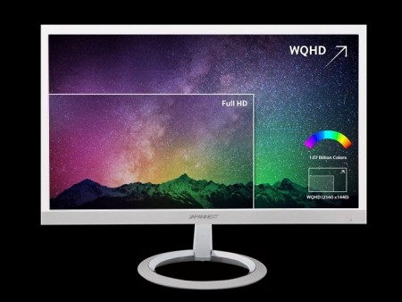 JAPANNEXT、AHVAパネル採用の27型WQHDワイド液晶「JN-IPS2716WQHD」発売