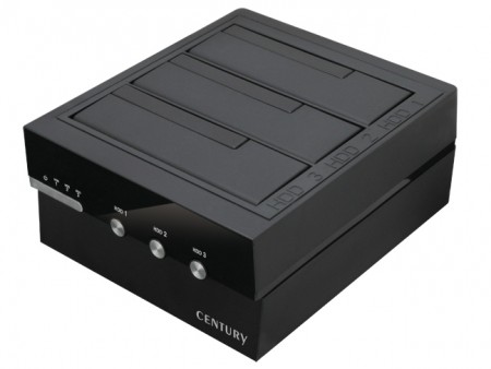 個別に電源ON/OFFできる、3ベイクレードル「裸族のお立ち台 3Bay Independent Switch」センチュリーから