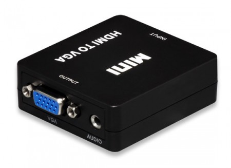保護コンテンツも表示できるHDMI-VGA変換アダプタ、ラトック「RP-HD2VGA1」
