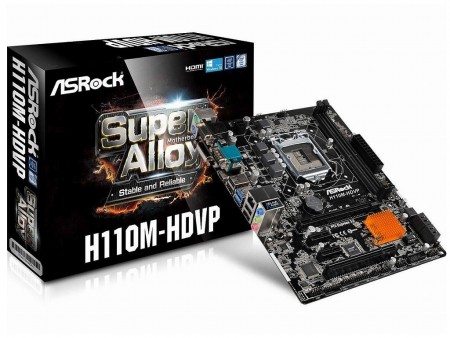 ASRock、音響コンデンサや高耐久基板採用のIntel H110搭載MicroATXマザー「H110M-HDVP」