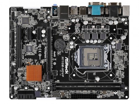 ASRock、音響コンデンサや高耐久基板採用のIntel H110搭載MicroATXマザー「H110M-HDVP」