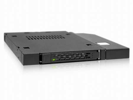 スリムドライブベイを有効活用。2.5インチ1台を格納できるリムーバブルケージ、ICYDOCK「MB411SPO-B」