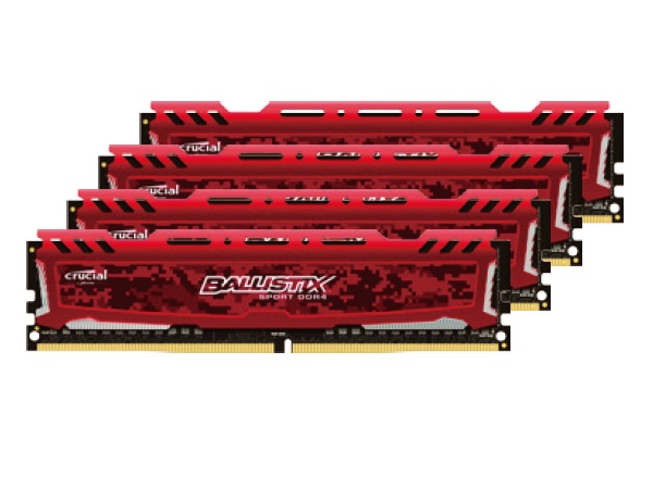 マイクロン、レッドヒートシンク搭載のDDR4メモリCrucial「Ballistix