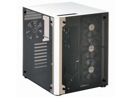 強化ガラス＆アルミのデュアルチャンバーケース、Lian Li「PC-O8」に新色“Black＆White”モデル