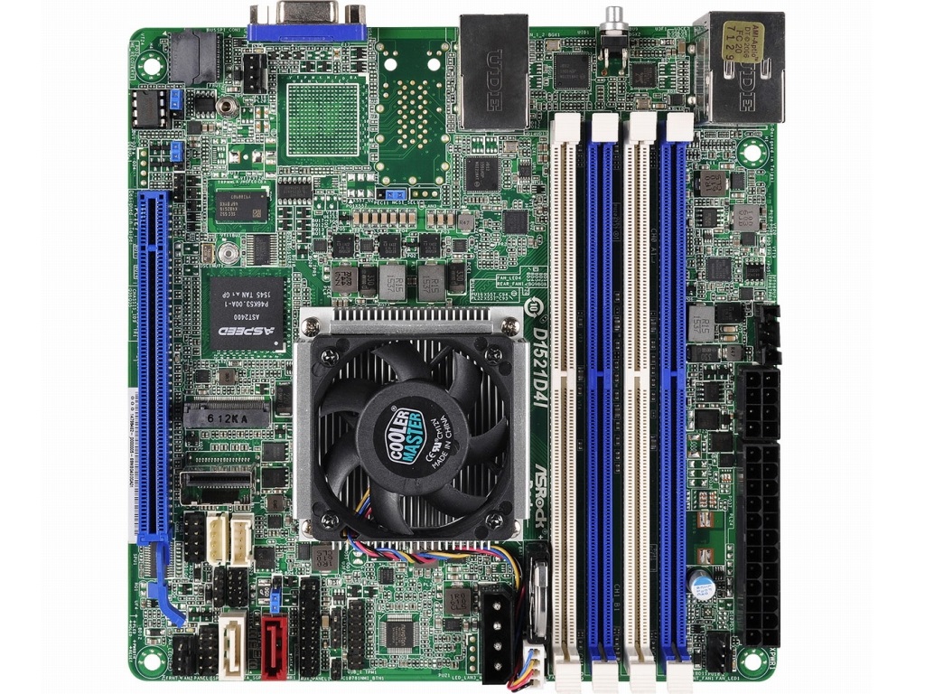 4コアSoC版Xeon D-1521搭載のサーバー向けMini-ITX、ASRock Rack