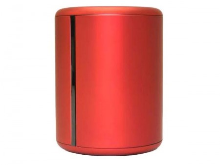 「Mac Pro」似の円柱ケースに新色“赤”登場。アイティーシー「朱鼓（Aka-Tsudsumi)」28日発売