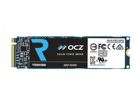 シーケンシャル2.6GB/sec、ランダム21万IOPS。OCZ初のNVMe M.2 SSD「RD400」シリーズ