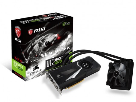 CORSAIR製ハイブリッドクーラー搭載のGTX 1070、MSI「GTX 1070 SEA HAWK X」発売