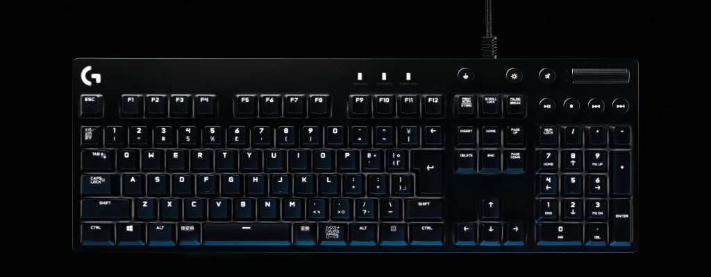 バックライト内蔵ゲーミングメカニカルキーボード、ロジクール「G610」に青軸モデル登場