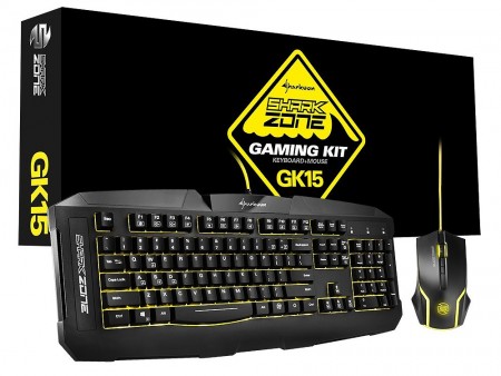 イルミネーション機能搭載の安価なゲーミングキーボード・マウスセット、SHARKOON「SHARK ZONE GK15」