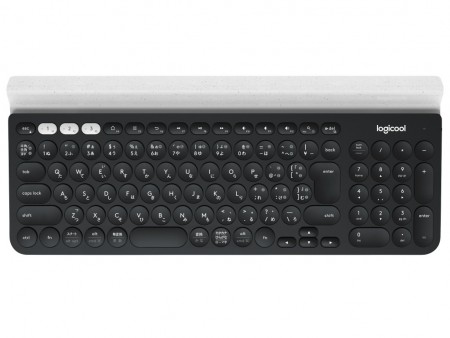 3台の端末とペアリングできるマルチデバイス対応Bluetoothキーボード、ロジクール「K780」