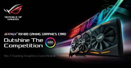 ASUS、「Aura LED」標準のオリジナルRadeon RX 480「ROG STRIX RX 480」準備中