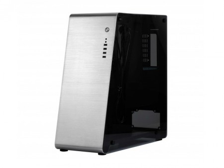 オランダX2、傾斜フロントパネル採用のアルミニウム製ミドルタワー「EMPIRE SILVER」