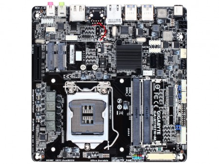 GIGABYTE、Intel H110チップ採用のThin Mini-ITXマザーボード「GA-H110TN-M」