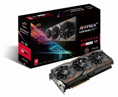 LED内蔵クーラー搭載のRadeon RX 400シリーズ計3モデル、ASUS「ROG STRIX」から発売