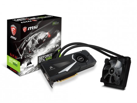 MSI、CORSAIR「Hydro H55」採用のGTX 1080 OC「GTX 1080 SEA HAWK X」29日発売