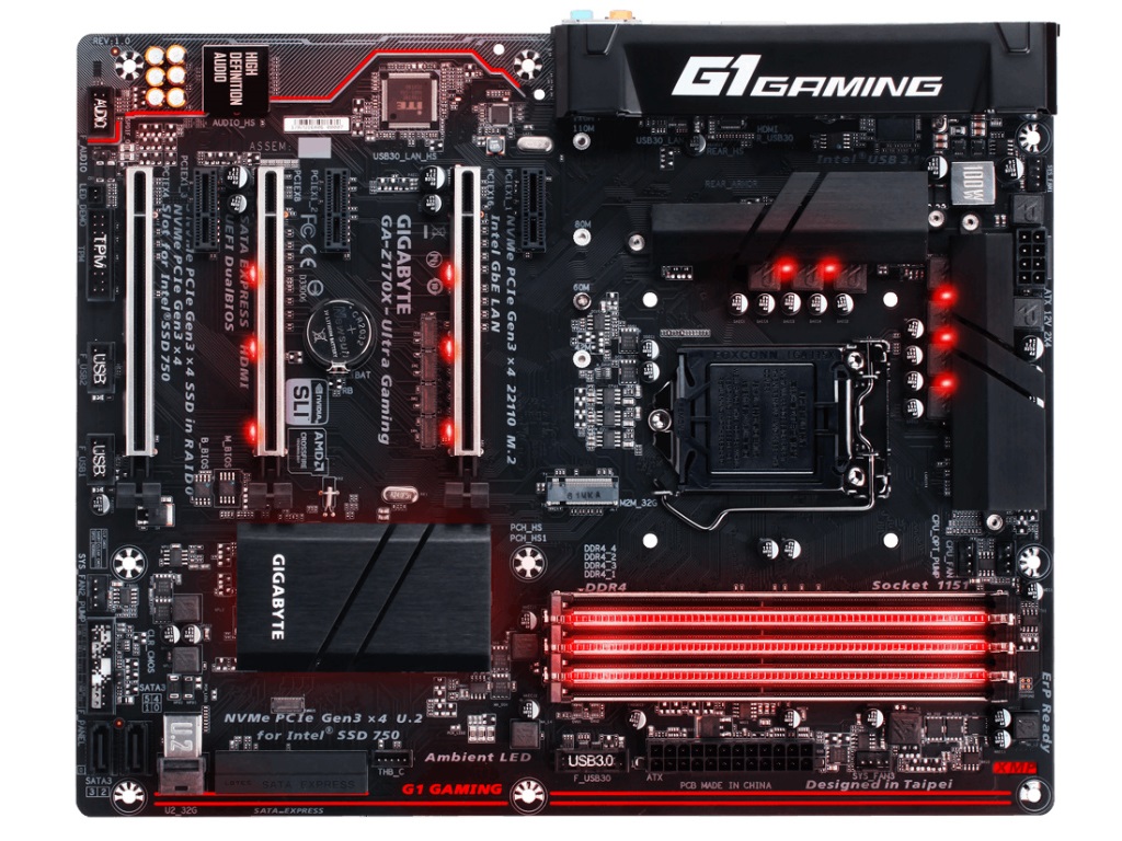 GIGABYTE、Intel SSD 750×3 RAIDに対応するZ170マザーボード「GA-Z170X