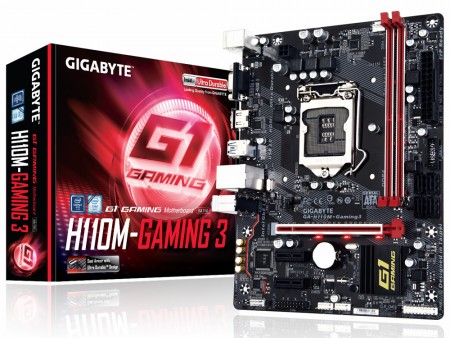 Intel H110チップ採用のエントリーゲーミングマザー、GIGABYTE「GA-H110M-Gaming 3」