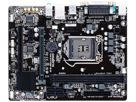 レガシーインターフェイス充実のMicroATXマザーボード、GIGABYTE「GA-H110M-WW」