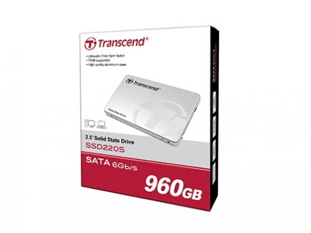 TLC NAND採用2.5インチSATA3.0 SSD、トランセンド「SSD 220」に960GBモデル追加