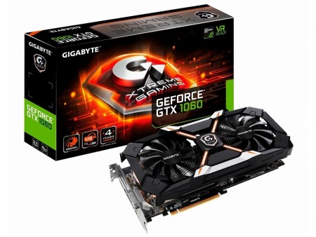 高冷却クーラー「WINDFORCE 2X」搭載。最大1,873MHz動作のGTX 1060グラフィックス「GV-N1060XTREME-6GD」