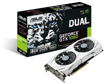 ホワイトクーラー搭載の3GB版GTX 1060、ASUS「DUAL GTX 1060 3GB」シリーズ2種