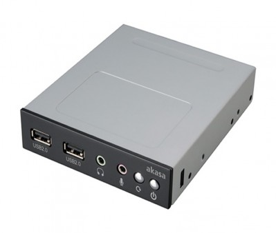 空いた3.5インチオープンベイを活用する多機能フロントパネル、アイネックス「AK-ICR-29」