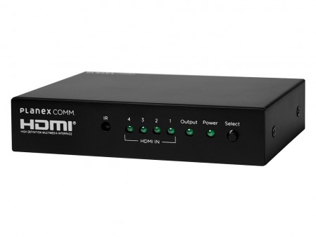 4K出力に対応するリモコン付き4ポートHDMIセレクター、プラネックス「HDMI-4UHD」