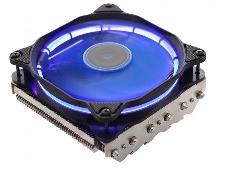120mmリングLEDファンを搭載するロープロCPUクーラー、JONSBO「HP-625」シリーズ全2色