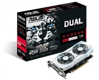 白色デュアルファンクーラー標準のRadeon RX 460、ASUS「DUAL-RX460」シリーズ