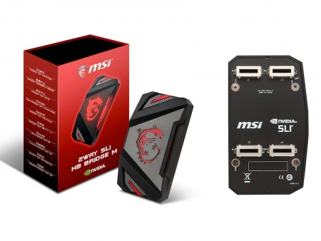 MSI、GTX 10シリーズ向けLED内蔵SLI HBブリッジ「2WAY SLI HB BRIDGE」15日発売