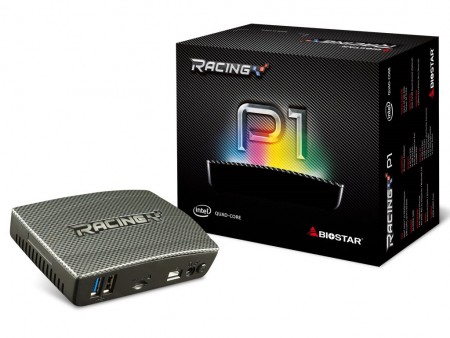 RGB LEDライティング対応のCherry Trail採用コンパクトPC、BIOSTAR「RACING P1」