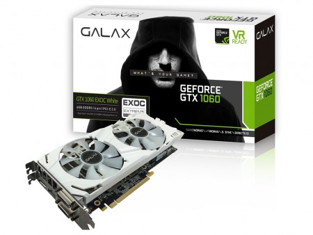 GALAX、セミファンレス仕様のGTX 1080とホワイト仕様のGTX 1060発売