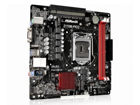 頭の上に拡張スロット。ライトアングルのPCIeスロットを備えたMicroATXマザー、ASRock「Z170M-PIO2」