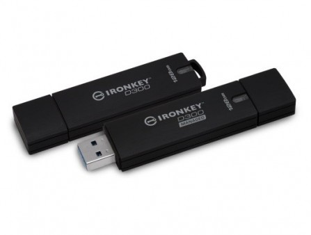 256bit AES暗号対応のセキュアUSB3.0メモリ、Kingston「IronKey D300」シリーズ