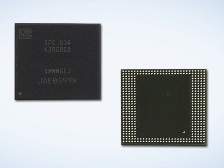 動作クロック2倍。4,266MHz駆動、容量8GBのLPDDR4メモリがSamsungから