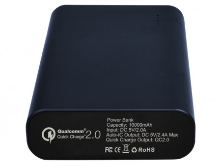 出力2.4A/QC2.0対応の10,000mAhモバイルバッテリーが上海問屋から