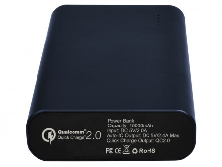 出力2.4A/QC2.0対応の10,000mAhモバイルバッテリーが上海問屋から