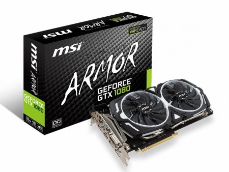 売価7.5万円の廉価版GeForce GTX 1080 OC、MSI「GeForce GTX 1080 ARMOR 8G OC」