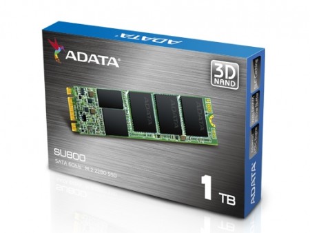 ADATA、3D NAND TLC採用のSATA3.0 M.2 SSD「Ultimate SU800 M.2 2280」