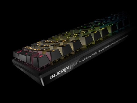 RGBイルミネーションに対応したフレームレス設計のメカニカルキーボード、ROCCAT「Suora FX」