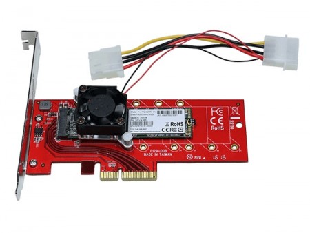 M.2 SSDを強制冷却。ファン付きPCI-Express変換カード「M.2F-PCIe」が玄人志向から