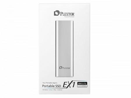 重量30g、USB3.1 Type-C対応の超軽量ポータブルSSD、PLEXTOR「EX1」16日発売