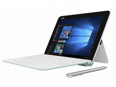 指紋認証対応のスリムで軽い2-in-1ポータブルPC「ASUS TransBook Mini T102HA」に新色ホワイト登場